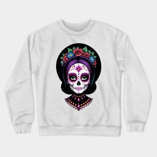 Floral Day of the Dead Girl Crewneck Sweatshirt